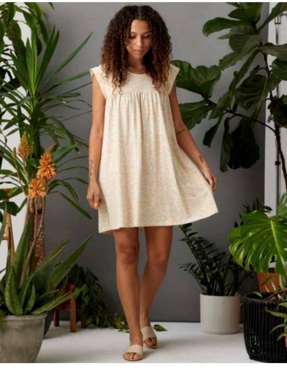 Known Supply Natural Luca Dress  SMALL NWT